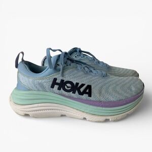 Hoka Gaviota 5 Athletic Sneakers Airy Blue Running Gym Shoes Womens 6 B (Medium)